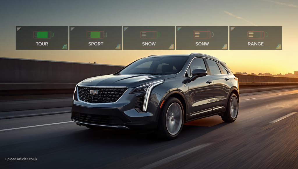 do the driving modes in cadillac lyriq offer different ranges or battery usages?