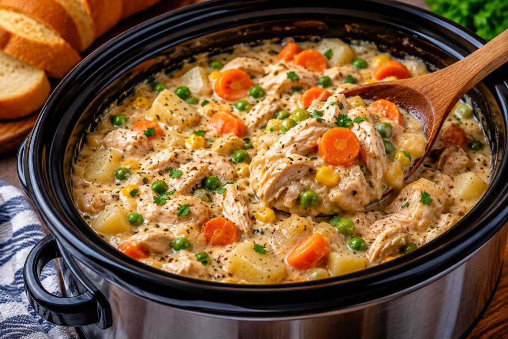 traditional chicken casserole slow cooker