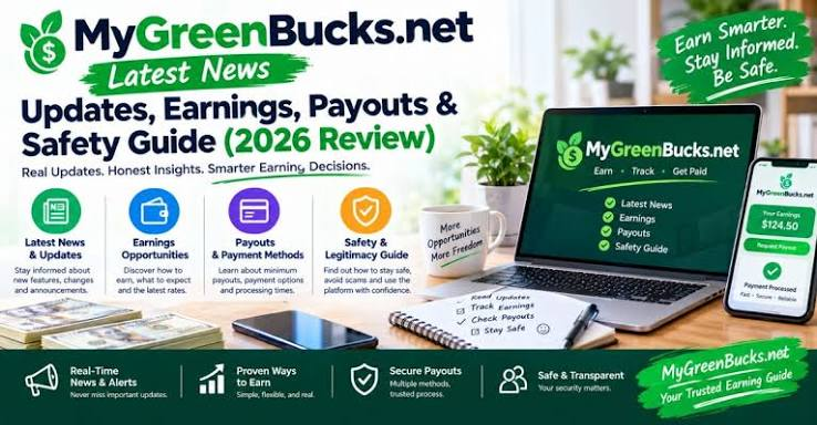 Latest News MyGreenBucksNet: Updates, Features, Online Earning, and Safety Guide 2026 Latest News MyGreenBucksNet